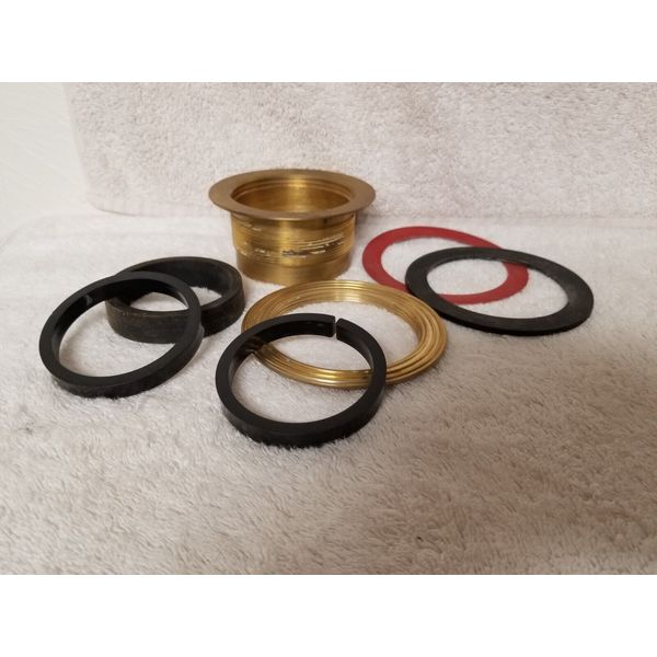 Brass Sink Waste Disposal Flange Kitchen Sink Drain Collar with Gaskets