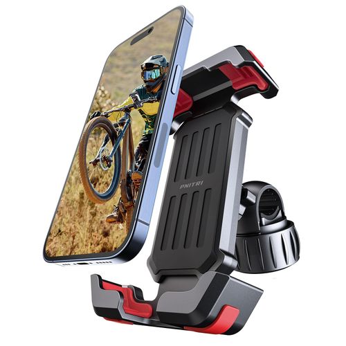 Bike Cell Phone Holder, Bike Handlebar Phone Mount [2024 Upgraded 3S Quick Install] Motorcycle Phone Mount, for iPhone Bike Mount, Bicycle Phone Mount Handlebar Fit For EBike, Scooter,Bike Accessories