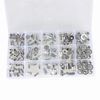 Thomletha 150Pcs Rivet Nuts Rivet Nuts Assortment Kit Made of Aluminum， Flat Head Threaded Insert Nut