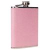 7oz Stainless Steel Hip Flask with Glitter Wrap (Pink)
