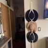 LAOJU Macrame Hat Rack, Hat Hanging Holder Wall Hanging Boho Hats Hanger Organizer for Wide Brim Cap Storage