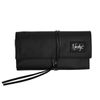 NANSHY Makeup Brush Roll Up Case Wrap Wallet Without Brushes (18 Pockets, Black) Travel Friendly Holder & Portable Organiser Bag with Flap & Adjustable Strap