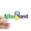 CafePress Atlas Quest Rectangle Sticker Rectangle Bumper Sticker Car Decal