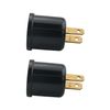 WELWIK 2PCS Black Plastic Light Power Bulb Socket Adaptor Lamp Head Converters E26 E27 Screw Base Outlet 600W 125V