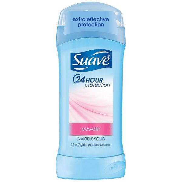 Suave Deodorant 2.6 Ounce 24Hr Powder Invisible Solid (76ml) (3 Pack)