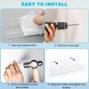 12 Pack Clear Vinyl Record Shelf Wall Mount, 4 Inch Floating Acrylic...