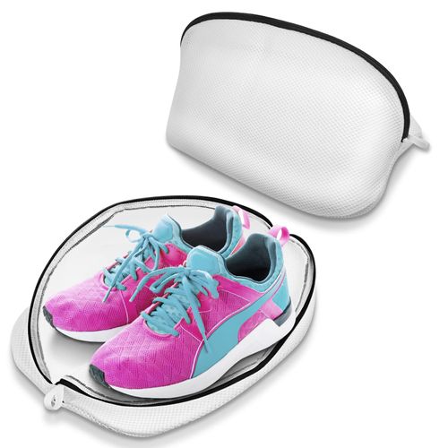 Flintronic Shoes Wash Bag, Pack of 2 Reusable Mesh Shoes, Laundry Bag with Zip for Shoes, Washing Machine Shoe Net, Shoe Bag, for Trainers, Socks, Bras