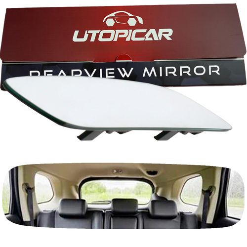 Universal Car Rear View Mirror - Truly Frameless Clip-On Wide Angle & Panoramic Rearview - Easy Mount Curved Blind Spot Mirror for Car or Truck