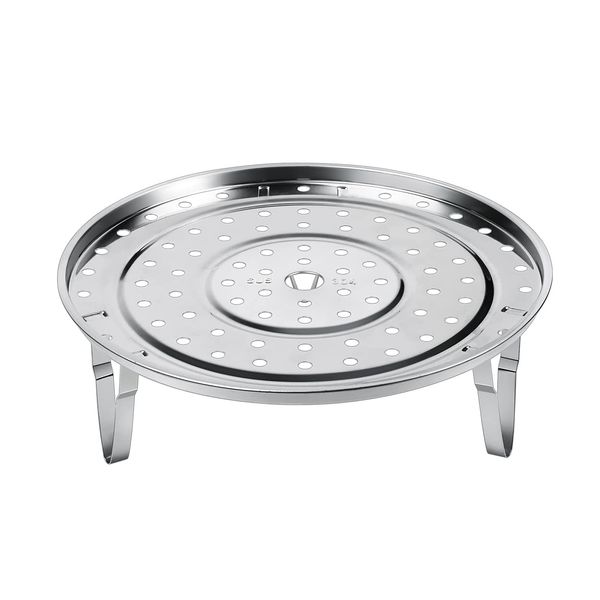 Steamer Rack 8.7 Inches 304 Stainless Steel Steaming Rack Steam Tray with Removable Legs for Steamer Cookware Instant Pressure Cooker Multi-functional Steamer Basket