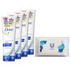 Dove Beauty Moisture Drying Moisturizing Facial Cleanser, 4.6 oz (130 g) x 4, Bonus Included, White Floral Scent