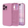SuydanBox for iPhone 14 Pro Case Silicone, Compatible with MagSafe, [Camera Protection][Screen Protector] Slim Shockproof Protective Phone Case, Soft Anti-Scratch Microfiber Lining, Blackcurrant