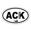CafePress ACK Nantucket Map Oval Sticker Oval Car Bumper Sticker
