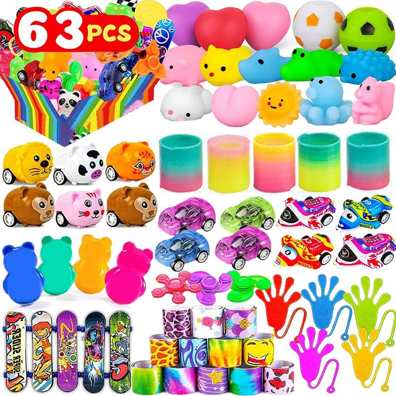 63 Pcs Party Favors for Kids 6-8 8-12, Birthday Gifts Toys, Treasure ...