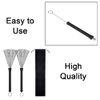 2 Pcs Drum Brushes Retractable Wire Brushes Jazz Wire Brush with Comfortable Rubber Handles for Drum Set