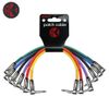 6-PACK 1ft Kirlin 1/4" Mono TS Male/Male Instrument Audio Patch Cable IP6-243PN-