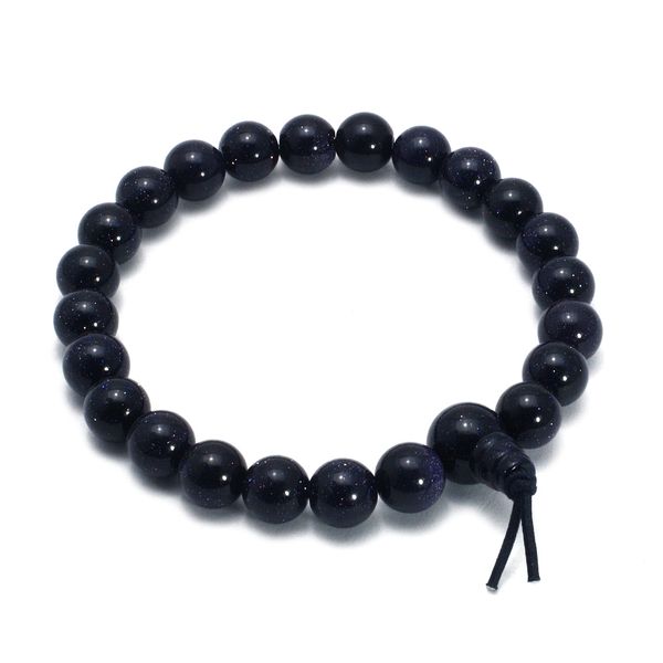 CrystalAge Blue Goldstone Power Bead Bracelet