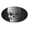 CafePress Chrome Skull Sticker Oval Car Bumper Sticker