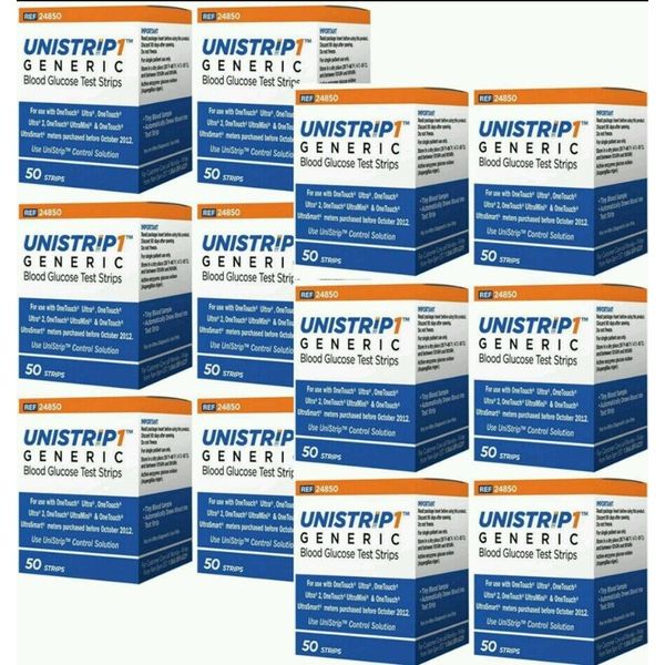 UniStrip Glucose Test Strips 12 x 50 Generic For One Touch Ultra Meter