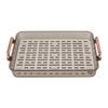 Nikou Tea Tray Rectangular Double Layer Drainage Rack Tea Serving Tray for Parties Coffee Table Kitchen