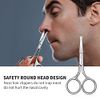 Small Scissors, Eyebrow Scissors, Nose Hair Scissors Round Tip Design, Will Not Hurt the Nasal Cavity. Professional Grooming Scissors for Hair, Eyelashes, Nose, Eyebrow Trimming, Mustache. -AsonTao