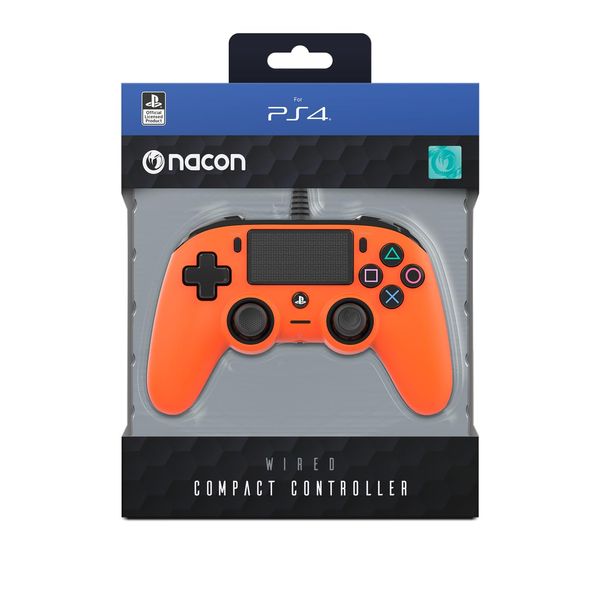 Nacon Oficial PS4 Wired Compact Controller - Orange