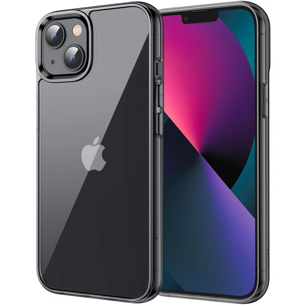 JETech Case for iPhone 13 6.1-Inch, Shockproof Bumper Cover, Anti-Scratch Clear Back (Black)