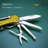 munkees 14-IN-1 Multi-Function Tool Portable LED Torch Foldable Blade Utility Tool for Outdoor, Disaster Prevention, Work, Camping, Climbing