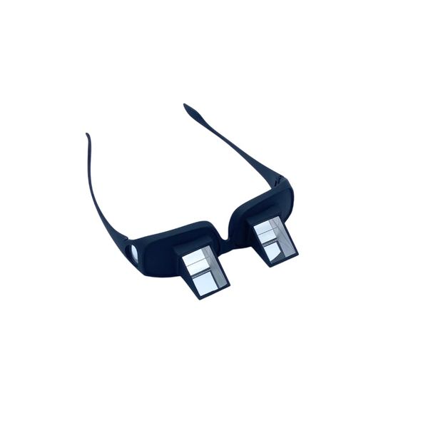 Evelots Bed Prism Glasses for Reading, Gaming or Watch TV While Lying Down-90 Degree Pinhole Spectacles-Lazy Readers Mirror Periscope High Definition-Clear & Bright Image-Unisex