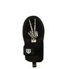 Youth Baseball/Softball Sliding Mitt - Skeleton Bones Hand with Peace Skeleton Back