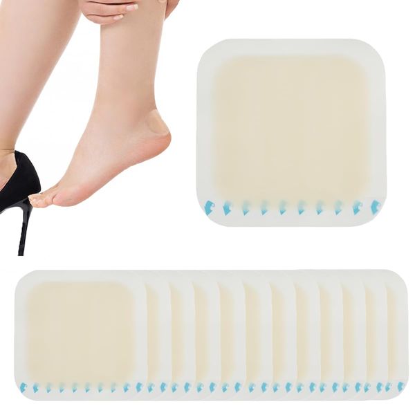 16 Pieces Blister Plasters Invisible Blister Gel Guard Hydrocolloid Blister Bandages Blister Cushion Pads Adhesive Sterile Wound Dressing for Heel Foot Toe and Guard Skin, 1.96''*1.96''