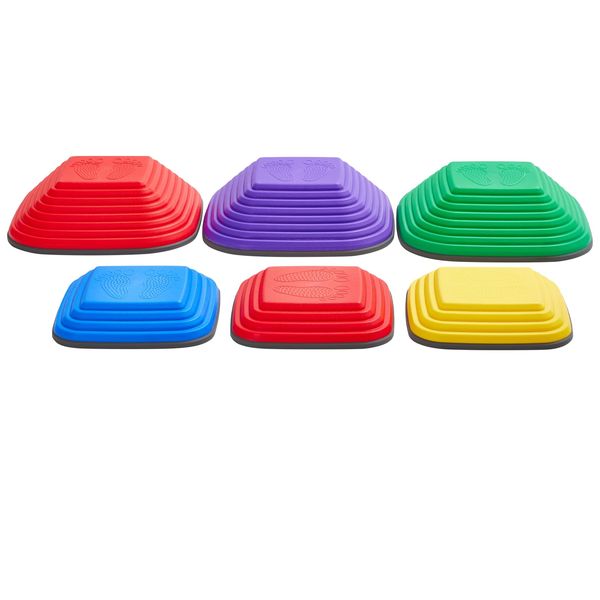 JBEELATE Stepping Stones for Toddlers 3-5 Kids Stepping Stones Balance Toy Toddler Balance Beam Study Non Slip Kids Exercise Equipment Indoor/Outdoor (6PCS)