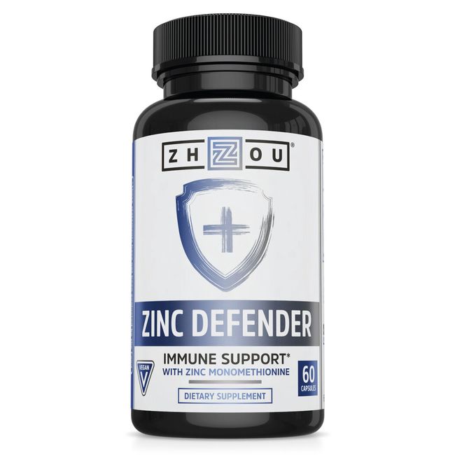 Zhou Nutrition Zinc Defender Capsules | Immune Support | 60 Capsules