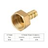 sourcing map Brass Hose Barb Fitting Connector, 10mm Barb G1/2 Female Thread Pipe Adapter, 2Pcs