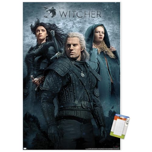 Trends International Netflix The Witcher - Key Art Wall Poster, 14.725" x 22.375", Premium Poster & Mount Bundle