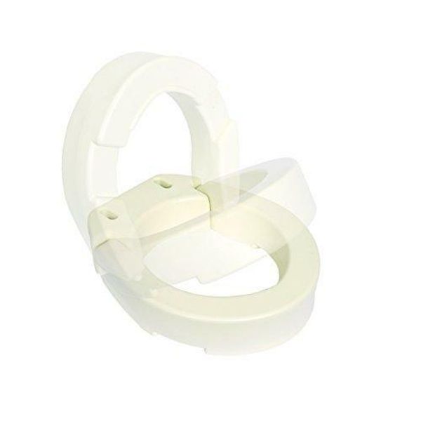 Essential Medical Supply Hinged Toilet Seat Riser for Elongated Toilets, 19.2 x