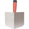 Marshalltown M/TM23RD Rounded Curved Inside Corner Trowel 4"x5" with durasoft Handle, Silver