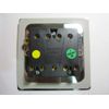 Replacement for Volex 3 Gang 2 Way Lightswitch 10AX Black Interior Polished Chrome Flat Plate