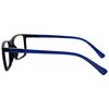 OPULIZE Ink Reading Glasses 2 Pack Large Rectangular Frame Black Blue Arm Spring Hinges Scratch Resistant Mens Womens RR4-1 +2.00