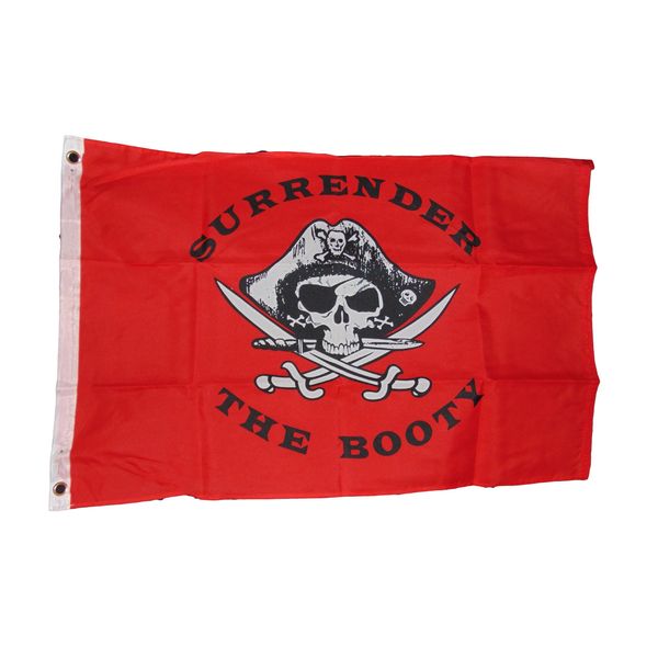 quarks Pirate Surrender The Booty Flag 2 X 3 2x3 Feet Polyester New 2 Grommets