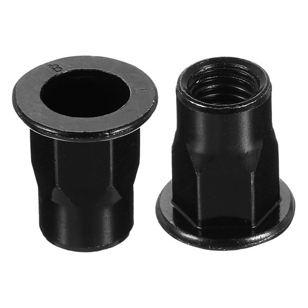sourcing map M8 Rivet Nuts Thread Half Hexagonal Carbon Steel Flat Head Threaded Nut 60Pcs