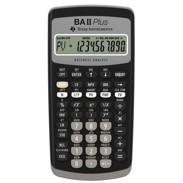 Texas Instruments BA II Plus Financial Calculator, Black Medium