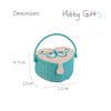 Hobby Gift Sewing Box, Medium, Heart, Appliqué, Flutterby