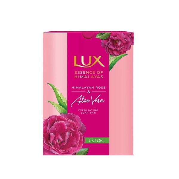 Himalayas Rose & Aloe Vera Exfoliating Soap, 125g, 5 Count
