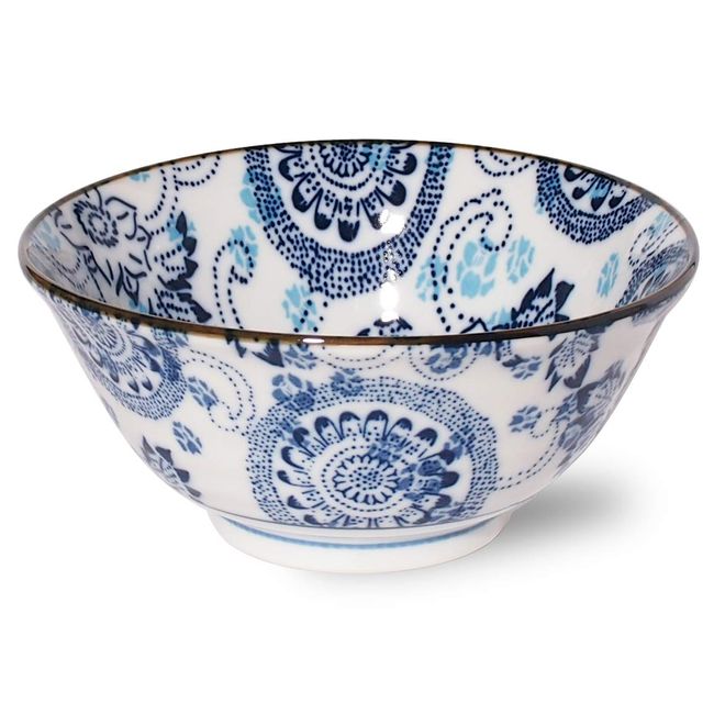 Minorutouki Rice Bowl, Navy Blue, Windmill Diameter 5.8 inches (14.9 cm)