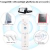 OSTENT Motion Sensor Remote Controller + Wired Nunchuck Combo Compatible for Nintendo Wii Console Color White