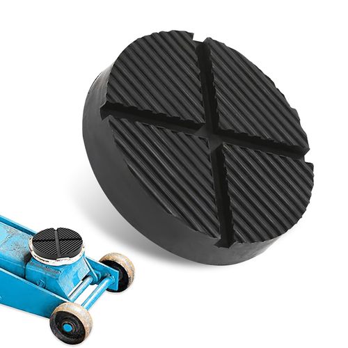 DACIRTY Floor Jack Pad, High Hardness Toughness Rubber Cross Groove Frame Rail Pressure Cushion Bracket Block Spacer, Universal Portable Auxiliary Repair Accessory for Most Cars (Black)