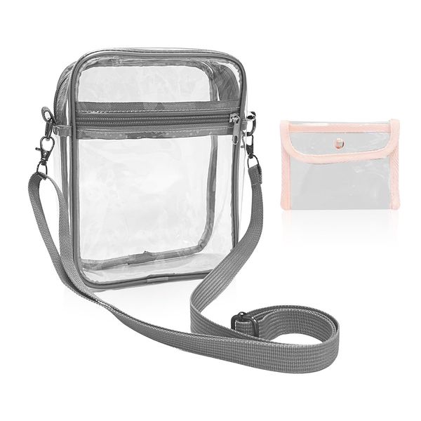 1 Piece Clear Crossbody Bag, 1 Piece Snap Storage Bag, Adjustable Shoulder Strap Wallet, Waterproof Storage Bag, Portable Wallet, Shoulder Coin Purse, Travel Storage Bag