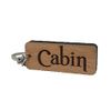 Cabin Engraved Wooden Keyring Keychain Key Ring Tag