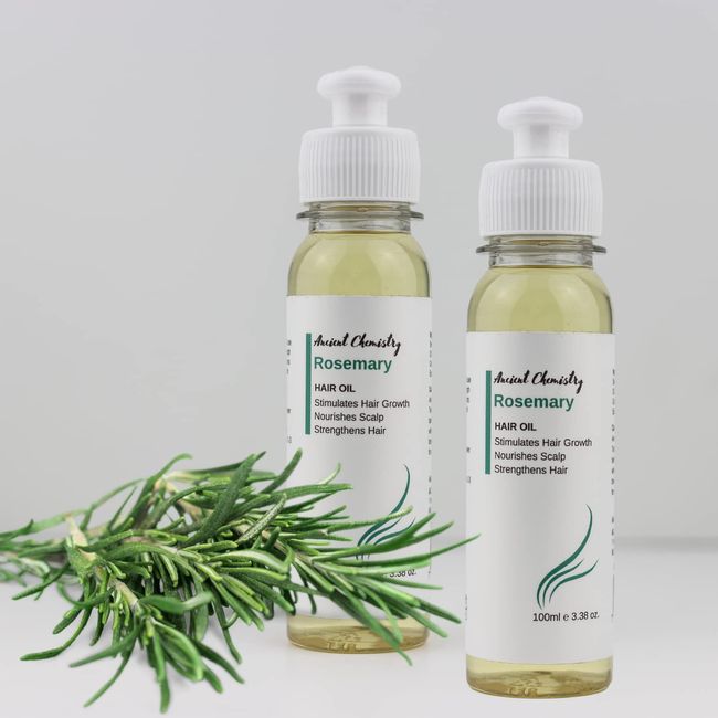 2x 100ML Rosemary Oil For Hair Hair Growth Blend Of Rosemary Essential Oil, Castor Oil, Sweet Almond Oil | Rosmarin Oil Hair Growth Rosemary Oil For Hair Growth Dry Damaged Hair Mask