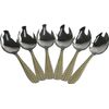 Large Stainless Steel Gold Coloured Handle Table Spoons 6pk